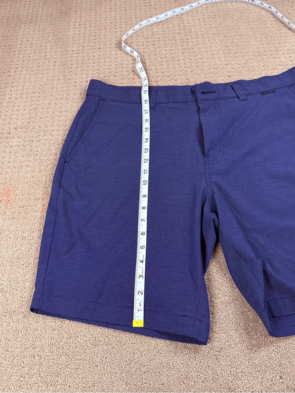 Travis Mathew Navy Performance Flat Front Shorts - Picture 7 of 10